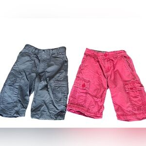 2 Pairs Of Boys Cargo Shorts Levi's, Lee, Size 7